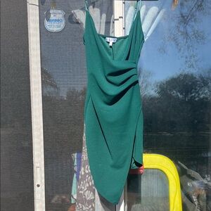 Honey and Rosie Asymmetrical Green Dress